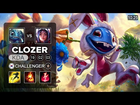 T1 Clozer Fizz Mid vs Irelia - KR Challenger Patch 10.25