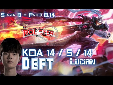 KT Deft LUCIAN vs EZREAL ADC - Patch 8.14 KR Ranked