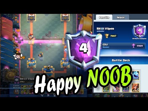 Happy Noob 👈Hog Naldo' god 7000+ gameplays - Clash Royale