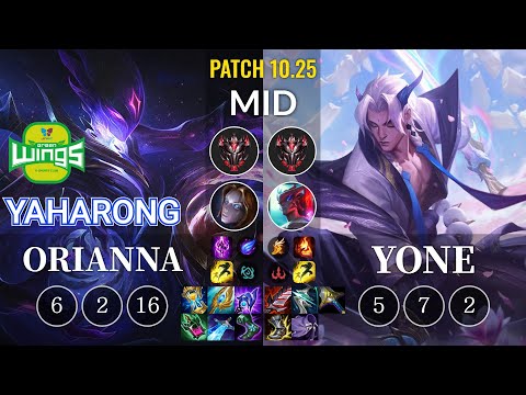 JAG Yaharong Orianna vs Yone Mid - KR Patch 10.25