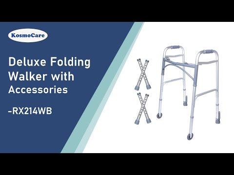 KosmoCare Folding Walker with Castors & Auto-Glide Brakes - Features (RX214WB)
