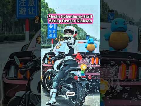 Klakson Sedikit Jalan Jadi Berubah Penuh Gelembung 😃 #lucu #funny