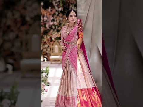 Traditional half saree designs😍✨