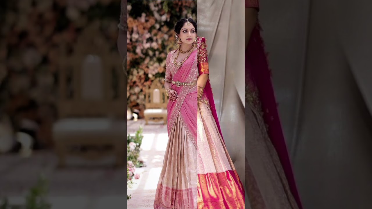 Traditional half saree designs😍✨