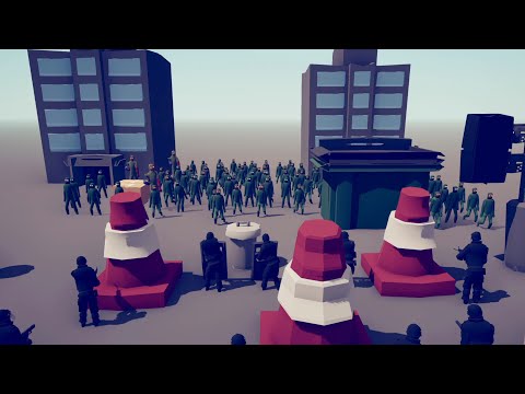 S.W.A.T vs Zombie | Zombie defense| TABS - Totally Accurate Battle Simulator