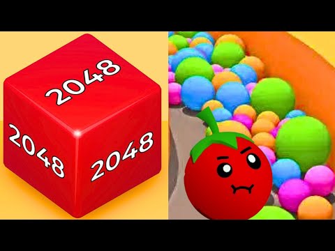 [High Score: 4K] Cube 2048 Merge Number vs Ball Run 2048 Infinity vs Sand Balls Puzzle Game 😎👍
