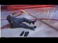 Shaq Shaquille ONeal Falls Falling Down On.