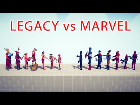 LEGACY Team vs MARVEL Team - Totally Accurate Battle Simulator TABS
