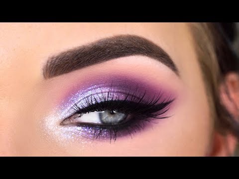 Huda Beauty Mercury Retrograde Palette | Purple Glitter Eye Makeup Tutorial