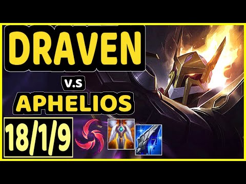 ARROW (DRAVEN) vs APHELIOS - 18/1/9 KDA BOTTOM ADC CHALLENGER GAMEPLAY - KR