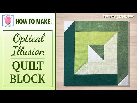 How to Make Optical Illusion Quilt Block ❑ Easy Tutorial ❑ Patchwork Sewing Quilting for Beginners