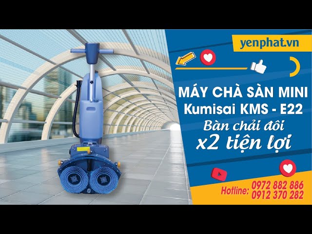 Review máy chà sàn Kumisai KMS - E22 | Bàn chải đôi x2 tiện lợi