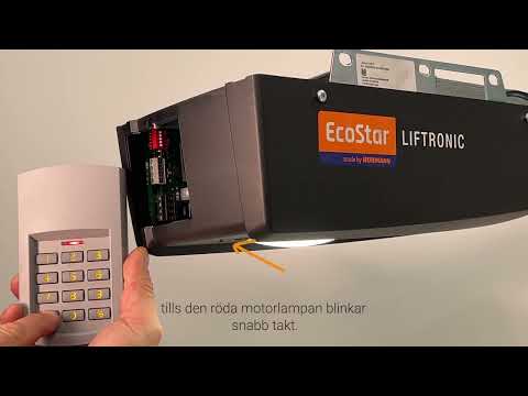 Programmera kodlås till motor Liftronic 700II