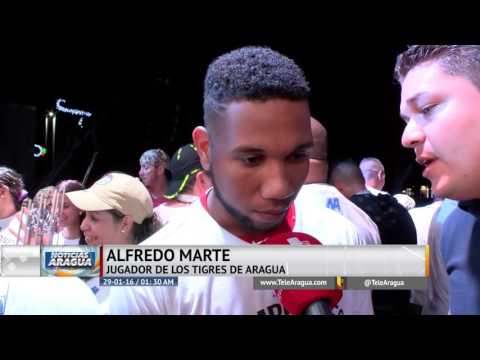 Tigres de Aragua celebró junto a la fanaticada aragüeña 29-01-16