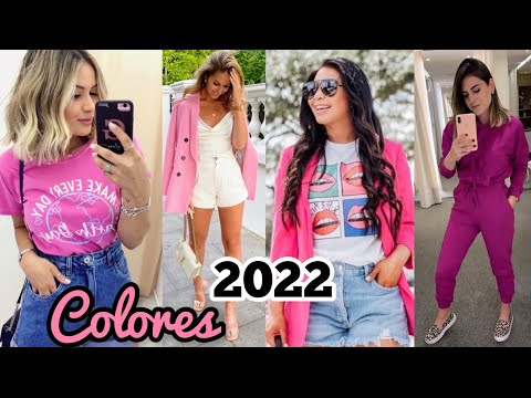MODA 2022 MUJER OUTFITS COLOR ROSA CÓMO COMBINAR EL COLOR ROSA  MODA 2022 MUJER TENDENCIAS 2022