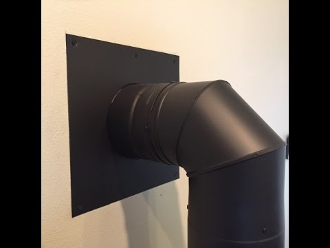 Safe Through the Wall Stove Pipe Installation pt.1 - YouTube