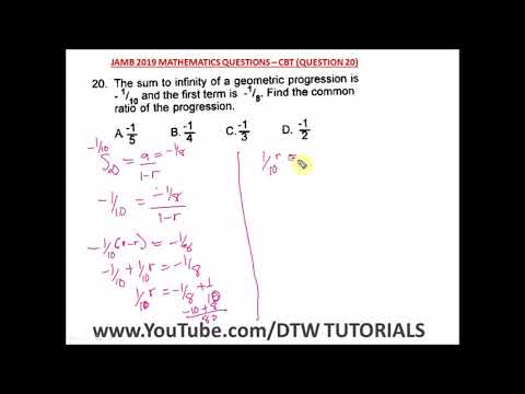 Geometric Progression (Solved JAMB Past Question 2019 - Qst 20)