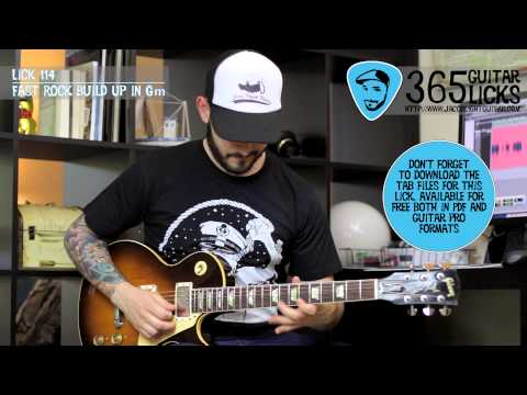 Lick 114/365 - Fast Rock Build Up in Gm | 365 Guitar Licks Project