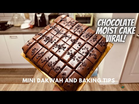 RESEPI MOIST CHOCOLATE CAKE VIRAL! ( Versi bakar)