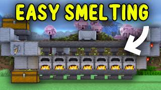 EASIEST SUPER SMELTER Minecraft Java & Bedrock 1.21!