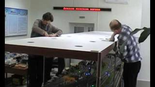 preview picture of video 'Установка железнодорожного макета-тренажера 107-4'