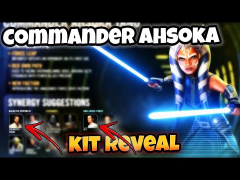 SWGoH - Commander Ahsoka Tano kit reveal!  New unaligned force user faction!