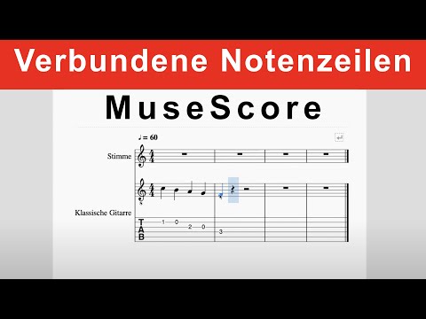 Verbundene Notenzeilen hinzufügen (MuseScore)
