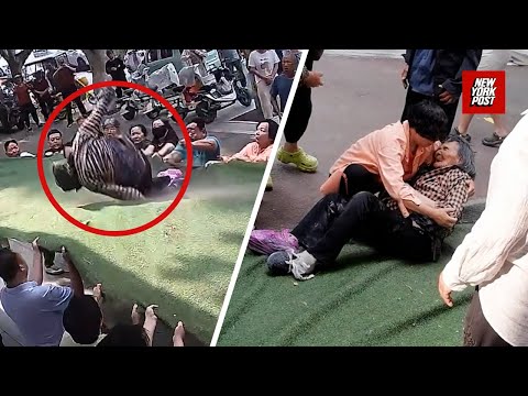 102-year-old woman falls out of building and is caught by hero bystanders