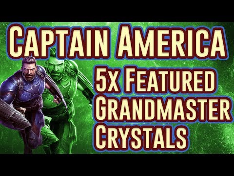 5x Captain America (Infinity War) Featured Grandmaster Crystal Opening