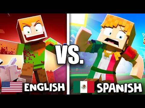 🎵 ENGLISH vs. SPANISH "Angry Alex"  (Minecraft Animation Music Video)