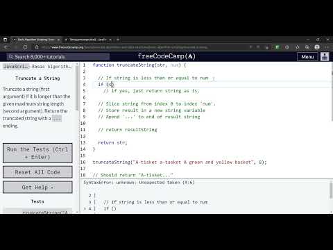 Truncate A String Javascript Challenge
