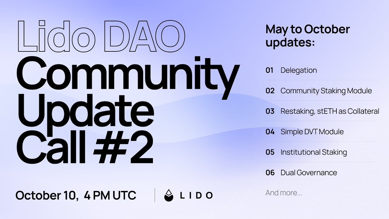 Lido DAO: Community Update Call #2
