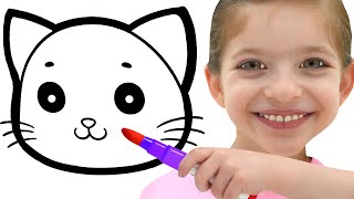 Download lagu Adel is Coloring Baby Animals | Best Learning Video about Animals mp3