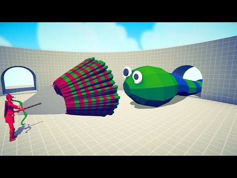 GIANT TITANOBOA vs EVERY GOD  - Totally Accurate Battle Simulator TABS 2