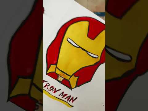 ##IronMan drawing with Brush pen ##Avenger ##Pratyaksh arts for kids tutorial