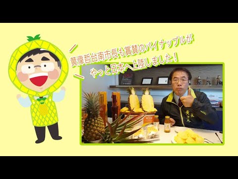 「鳳梨台灣隊」在日本九州Aeon超市新鮮上市，黃偉哲錄製影片大讚美味保證品質！