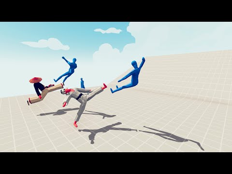 KICKBOXER CHAMPION AND KICKBOXER PEASANT Vs EVERY UNIT - TABS Totally Accurate Battle Simulator