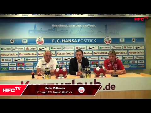 8.ST Pressekonferenz nach dem Spiel F.C. Hansa Rostock - Hallescher FC