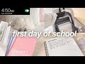 GRWM First Day Of School ️ Realistic Morning Routine Productive Studying School Outfit
