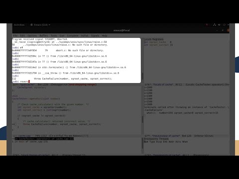 UDB Time Travel Debugger C/ C++ - Emacs demo
