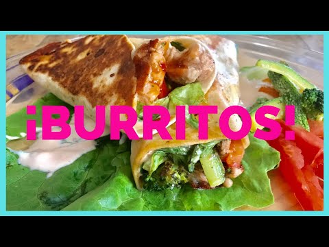 BURRITOS DE VEGETALES CON POLLO, SENCILLO, RÁPIDO Y FÁCIL!! 😋😊
