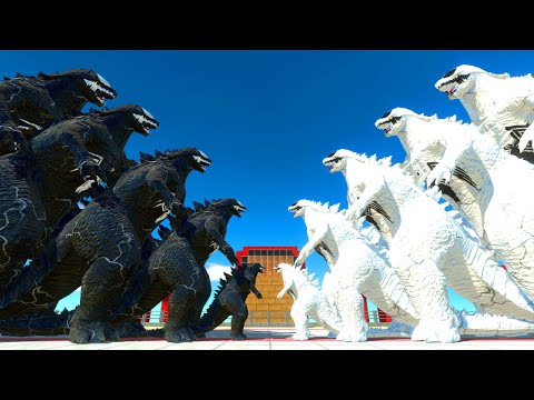 Venom Godzilla VS Anti-Venom Godzilla of Evolution Size Comparison - Animal Revolt Battle Simulator