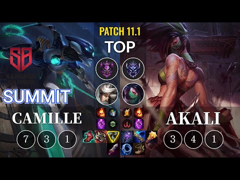 SB Summit Camille vs Akali Top - KR Patch 11.1