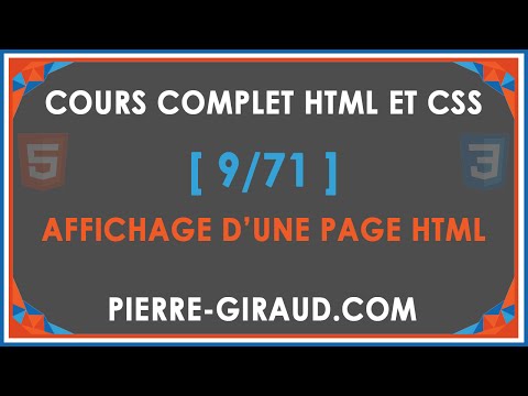 COURS COMPLET HTML ET CSS 9 71 Création d une page HTML