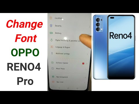 How to change font style in Oppo Reno 4