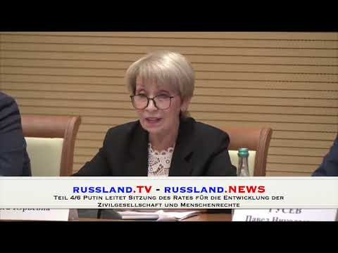Teil 4/6 Putin leitet Sitzung des Rates für die Entwicklung der Zivilgesellschaft und Menschenrecht