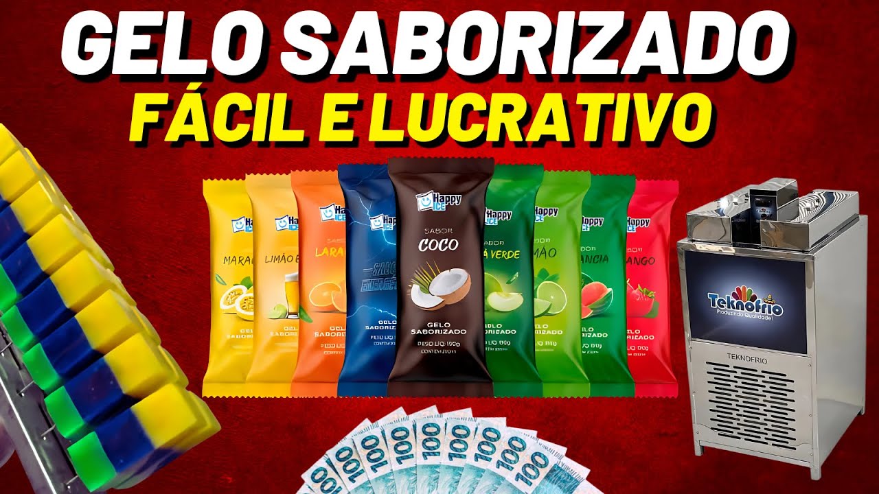Como Montar uma Mini Fabrica de GELO SABORIZADO / Maquina de Gelo Saborizado