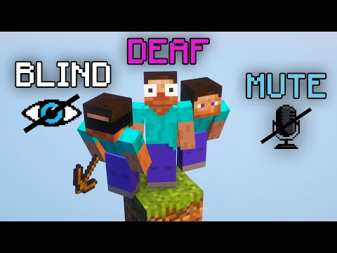 One Block Skyblock But We're Blind, Deaf, and Mute (FULL MOVIE)