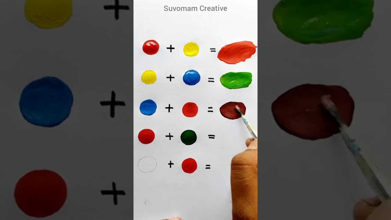 Watch Din Ce Culori Se Face Culoarea Maro Now Handmade Colour | Magic of colours | Mixing paint colours | #colour #paints #satisfying | #shorts