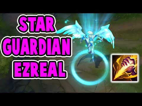 NEW STAR GUARDIAN EZREAL SKIN GAMEPLAY! AP EZREAL JUNGLE IS BROKEN! | League of Legends